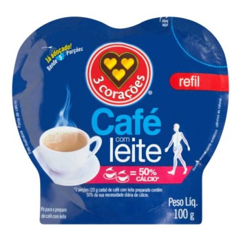 CAFE COM LEITE 3C 100G CLAS REFIL