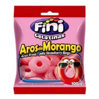 FINI 100G GELATINAS AROS MORANGO
