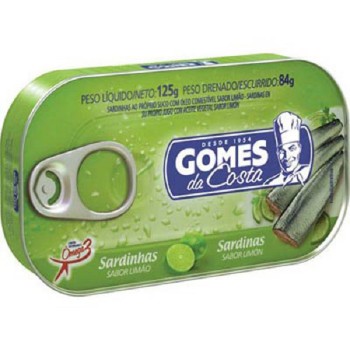 SARDINHA GOMES 125G LIMAO