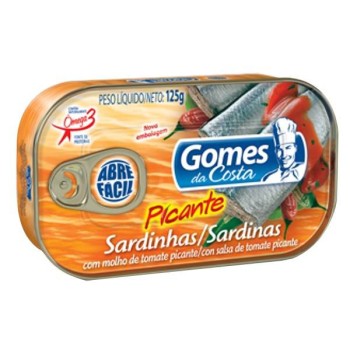 SARDINHA GOMES 125G MOLHO PICANTE