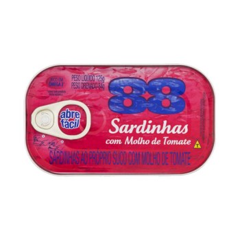 SARDINHA 88 125G TRAD MOLHO TOMATE