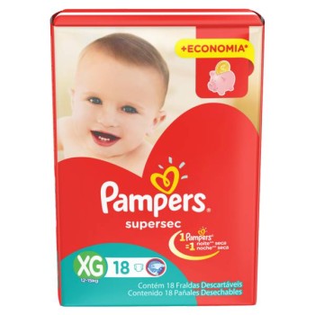 FRALDA PAMPERS PCT ECON XG C/18