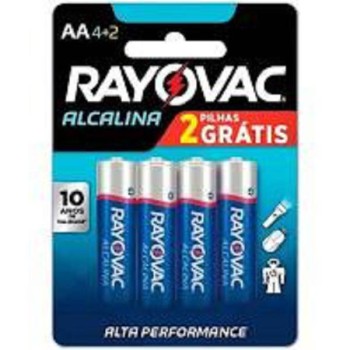 PILHA RAYOVAC AA C/6 G2 ALCALINA