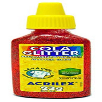 COLA GLITER ACRILEX 23G VERMELHA