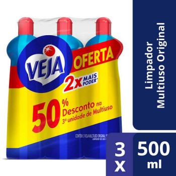 VEJA MULTIUSO ORIG C/3X500ML 50% N